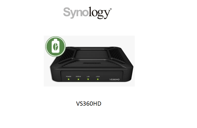 Synology VisualStation VS360HD Ultra-compact live view Synology VisualStation VS360HD Ultra-compact live view
